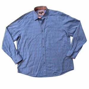 Johnston & Murphy Blue Button-Up Shirt